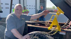 Proper installation of the BedLock dump truck bed Safety device system