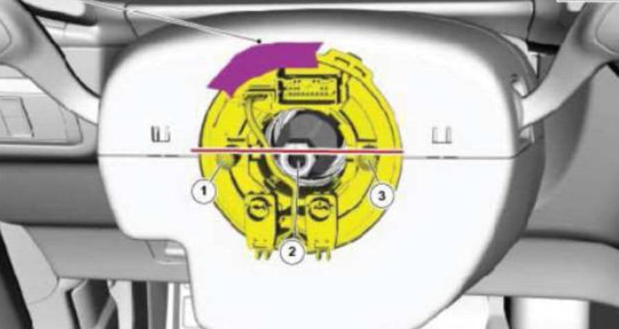 Clockspring tab alignment.