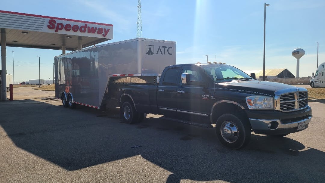 Even if he's not able to drive his truck or bring his trailer, Tenkhoff still does everything possible to keep his customers in business.