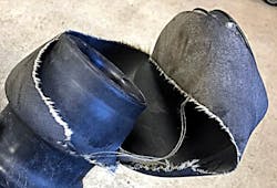 Torn or leaking air springs are a common issue on the adaptive air ride system. Torn or leaking air springs are a common issue on the adaptive air ride system.