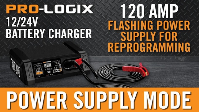 PRO-LOGIX 12/24V Flashing Power Supply and HD Battery Charger, No. PL6850