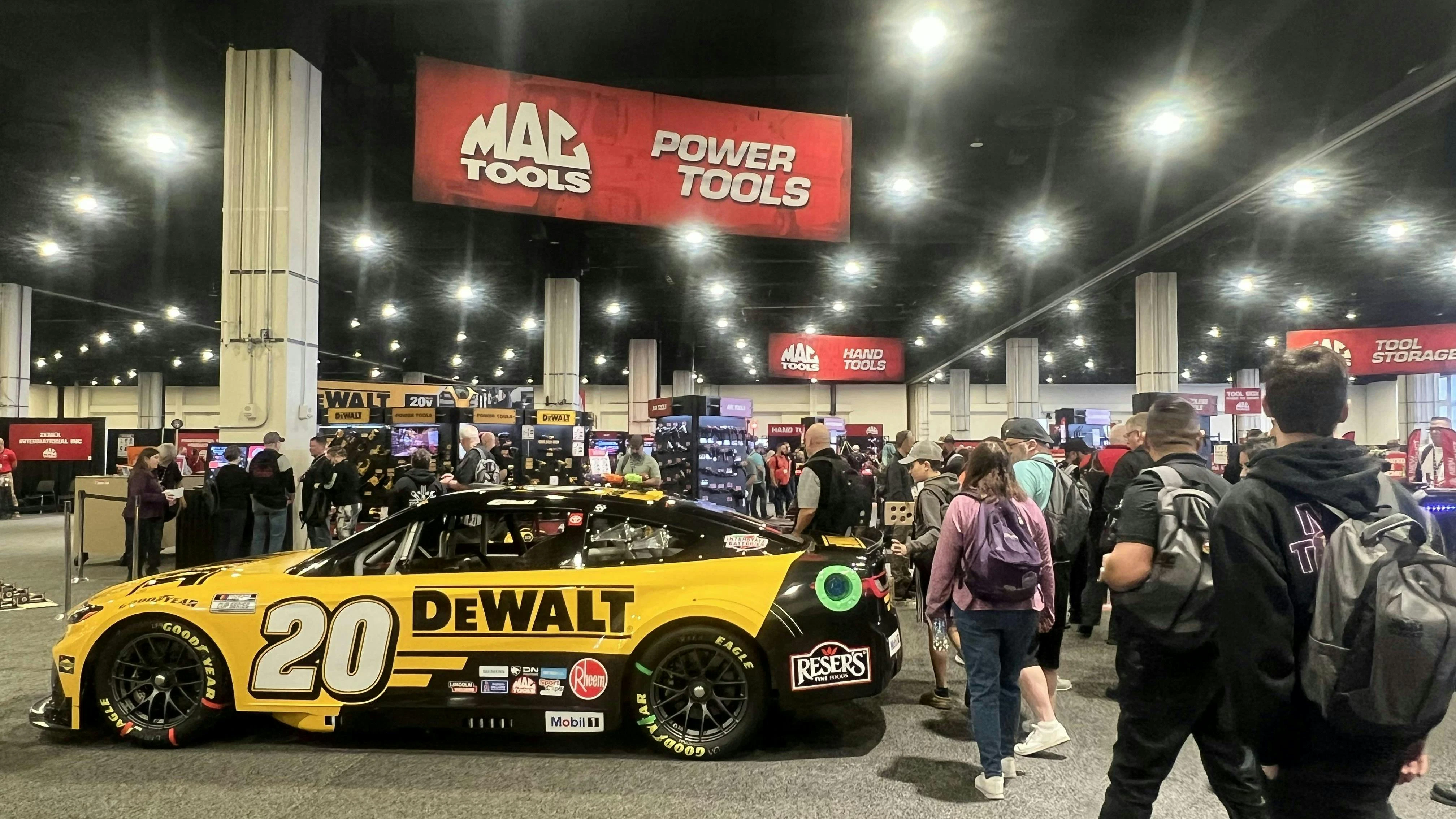 Attendees excitedly gather on the show floor after attending the Kick-Off Meeting.