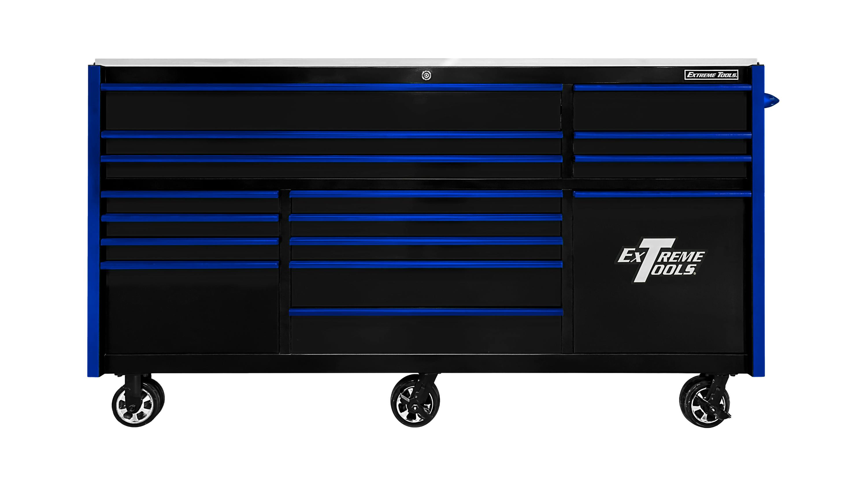 RX Series 84'Wx30'D 16-Drawer Roller Cabinet with Power Tool Drawer, No. RXQ843016RC