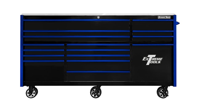 RX Series 84'Wx30'D 16-Drawer Roller Cabinet with Power Tool Drawer, No. RXQ843016RC