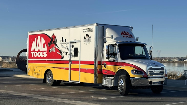 Lawrence worked with Terra Becker at Summit Body Works to design his custom 2025 Freightliner M2.