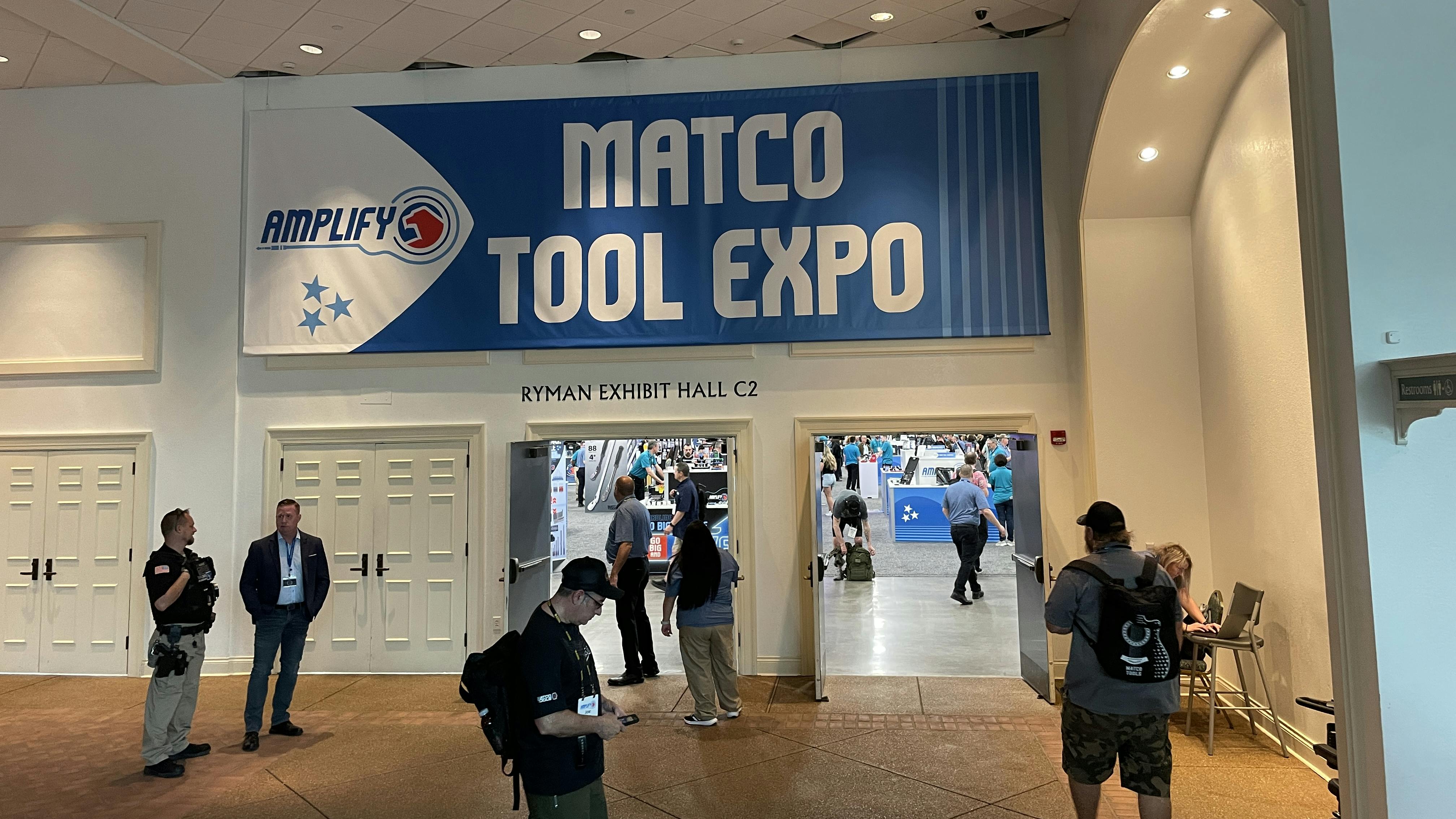 Guests enter the exhibit hall at the Gaylord Opryland Resort.