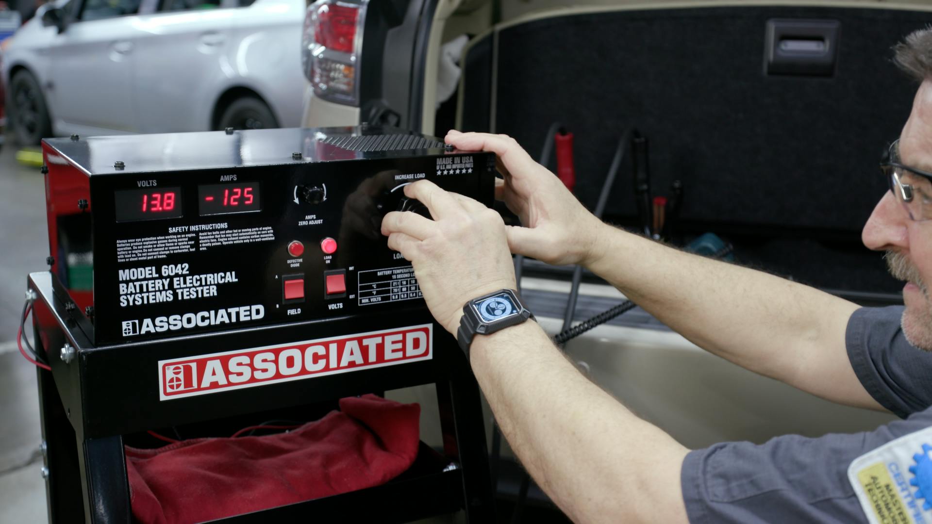 Figure 3 - battery starting and charging testing