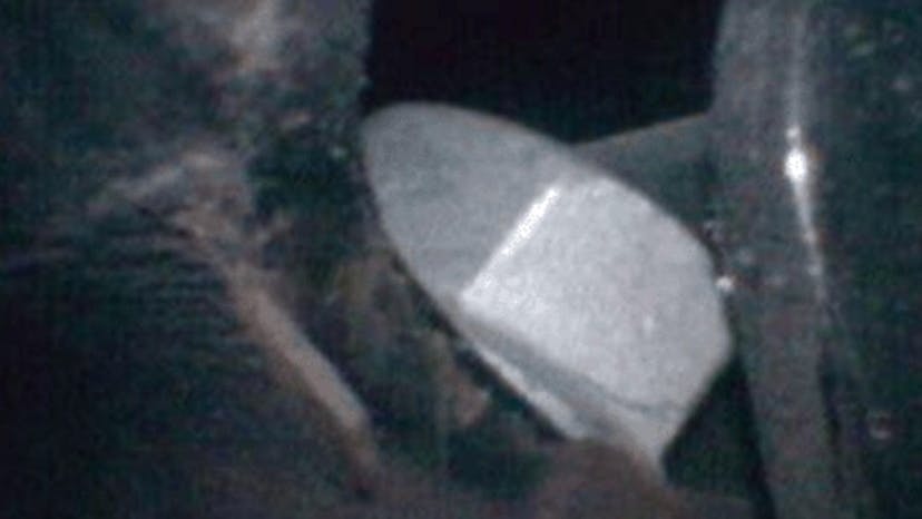 Example of a stray nut wedged in the transmission mount.