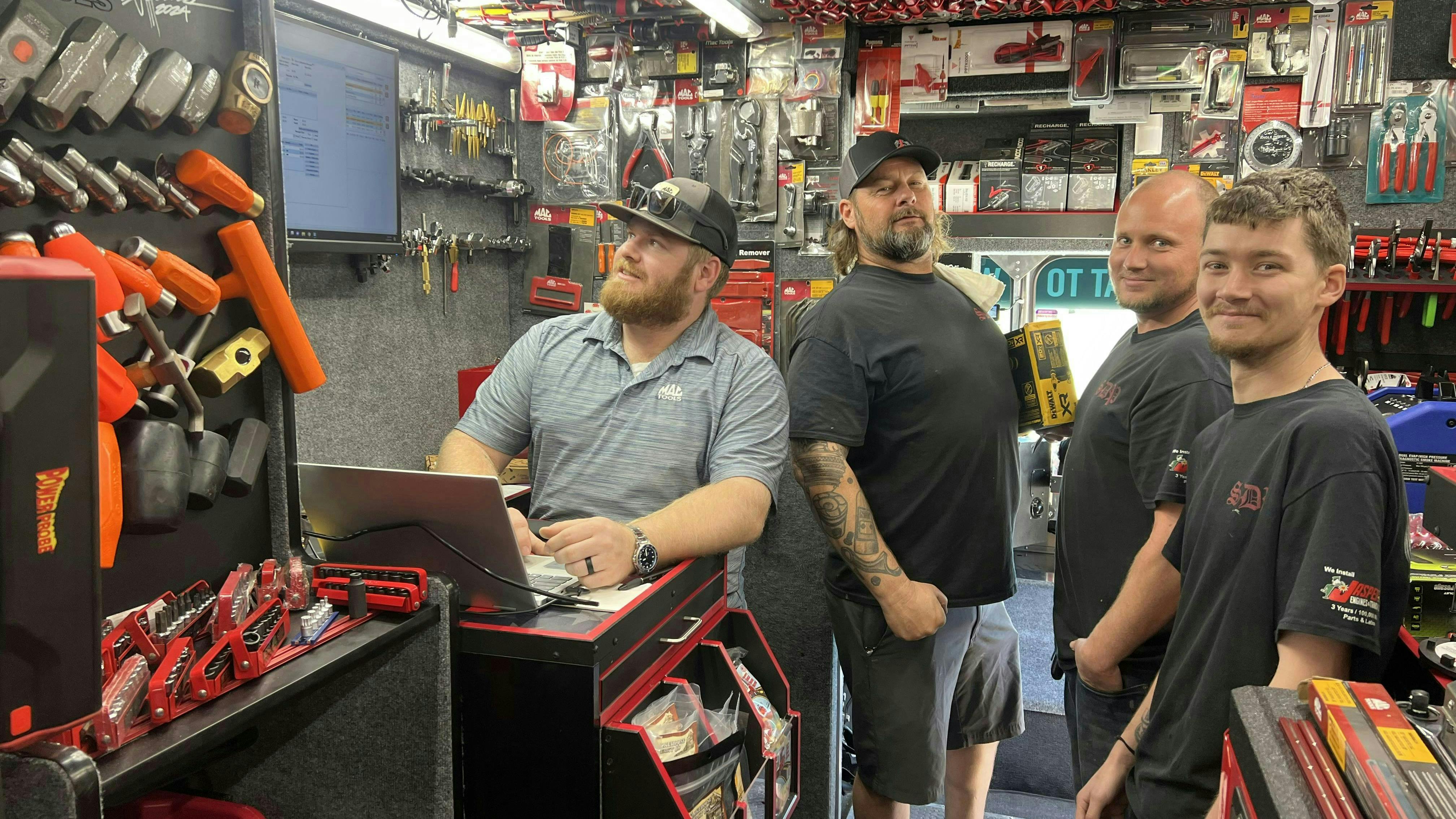 Mobile tool distributor AJ Bowlin and his customers