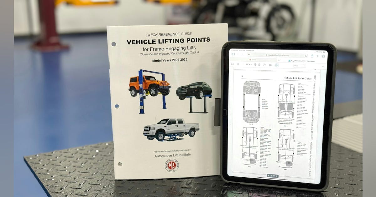 Vehicle Lifting Points Guide Pdf Free Download Automotive Lift Insitute offers new 2025 edition of Lifting Points