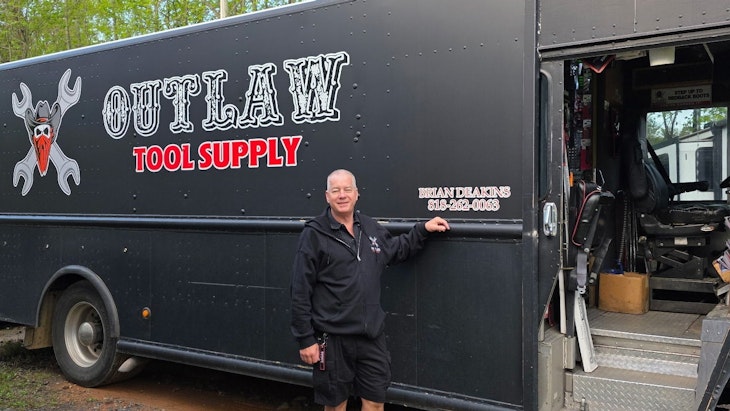 Deakins Outside His Tool Truck