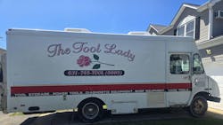 Schneider's daughter came up with the idea of adding the rose to her truck. Schneider's daughter came up with the idea of adding the rose to her truck.
