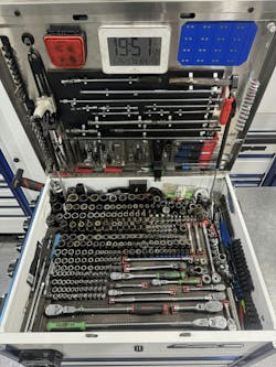 While some people swear by foam organizers, Hess is far happier with the Toolgrid system. While some people swear by foam organizers, Hess is far happier with the Toolgrid system.