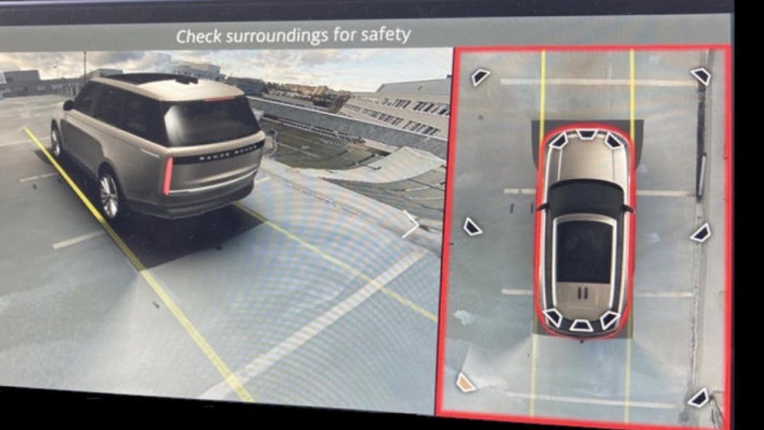 The red box may appear and no audible park distance warning is heard. The cause may be over-inflated tires.