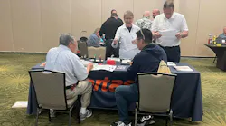 During the exhibit show, each member was given eight minutes to visit with each vendor to view and learn about new and upcoming products.