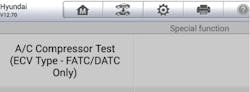 A scan tool will be needed to diagnose these heat pump systems, and many allow for automated self- test options. We will also need the scan tool to display system pressures as we have seen that the AC gauge set may not provide the tech with useful information. A scan tool will be needed to diagnose these heat pump systems, and many allow for automated self- test options. We will also need the scan tool to display system pressures as we have seen that the AC gauge set may not provide the tech with useful information.