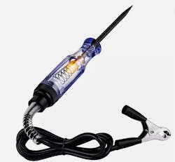 Fig. 3: Simple electrical circuit testing tools like the incandescent test light worked well for decades because the same electrical current used to operate actuators would flow through the switched inputs governing the operation. However, the inputs are now sometimes network messages carrying virtually no current and at incredibly fast speed, far exceeding the capabilities of tools like test lights and even DVOMs. Fig. 3: Simple electrical circuit testing tools like the incandescent test light worked well for decades because the same electrical current used to operate actuators would flow through the switched inputs governing the operation. However, the inputs are now sometimes network messages carrying virtually no current and at incredibly fast speed, far exceeding the capabilities of tools like test lights and even DVOMs.