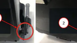 1) Properly installed ACC bracket to the module. 2) Improperly installed bracket. Note the bracket separation.