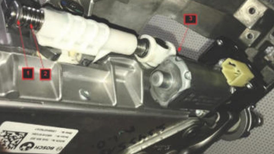 View of the spindle drive.