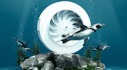 The flippers of a penguin were the model for the slightly curved shape of the blades of MAHLE's new bionic radial blower for automotive air conditioning systems.