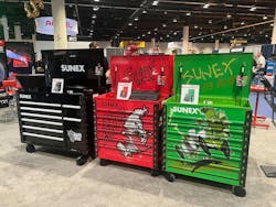 The SUNEX Juic'd toolbox and two original Tony Squindo designed boxes. The SUNEX Juic'd toolbox and two original Tony Squindo designed boxes.