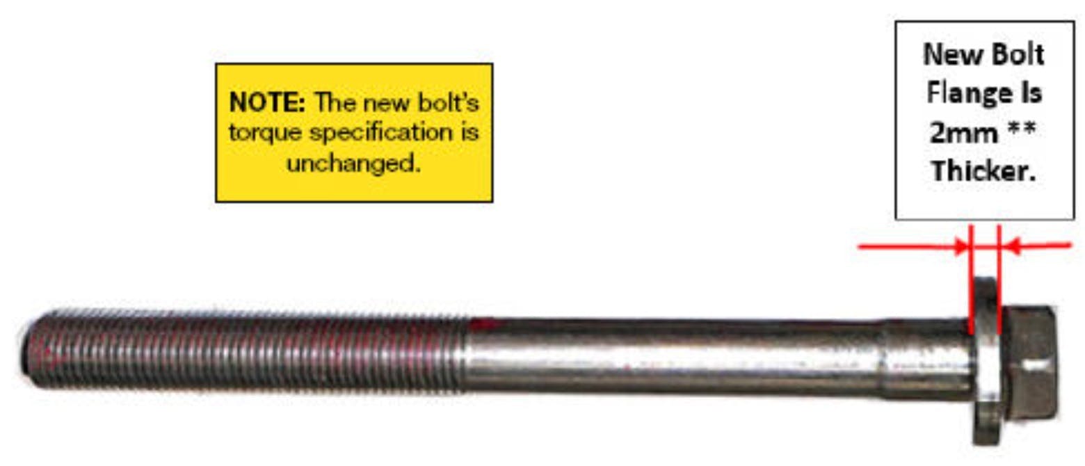 Torque specifications have not changed. All models except Tribeca are torqued to 107 ft-lb. Tribeca bolts are torqued to 70 ft-lb.