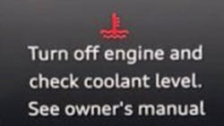 Low coolant warning light. Low coolant warning light.