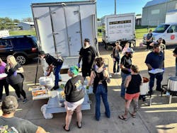 Neugebauer's charitable efforts bring in bikers, technicians, shop owners, family members, and more to help out the people in his city. Neugebauer's charitable efforts bring in bikers, technicians, shop owners, family members, and more to help out the people in his city.