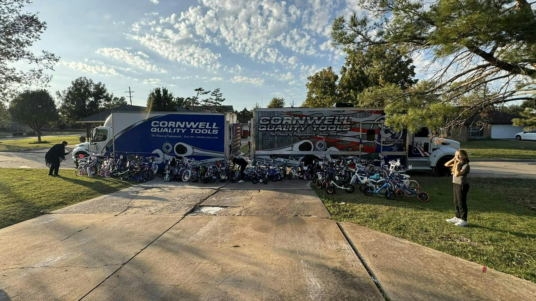 Neugebauer and his brother have given away dozens and dozens of bikes to local children, but they're preparing to give away hundreds in the coming holidays.