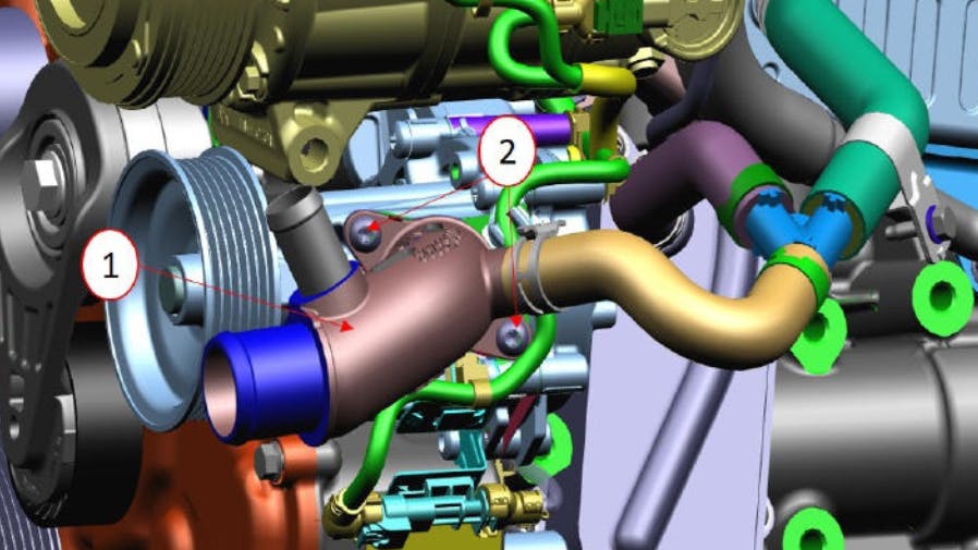 Remove, apply thread sealant and reinstall both water inlet tube fasteners one at a time.