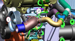 Remove, apply thread sealant and reinstall both water inlet tube fasteners one at a time.