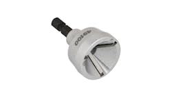 a grey and black metal bit a grey and black metal bit