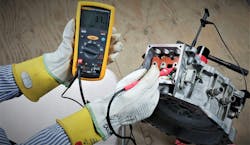 Figure 8: Once you gain access to the 3-phase connections, testing is quick. Figure 8: Once you gain access to the 3-phase connections, testing is quick.