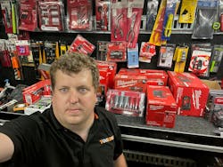 Rowaan has shifted to carrying more cordless tools than air tools. Rowaan has shifted to carrying more cordless tools than air tools.