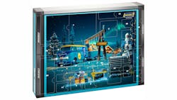 an advent calendar with a picture of Santa, a van, and presents in the snow with a HAZET color theme an advent calendar with a picture of Santa, a van, and presents in the snow with a HAZET color theme