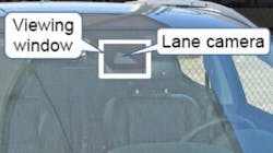 Example of lane camera viewing window location. Example of lane camera viewing window location.