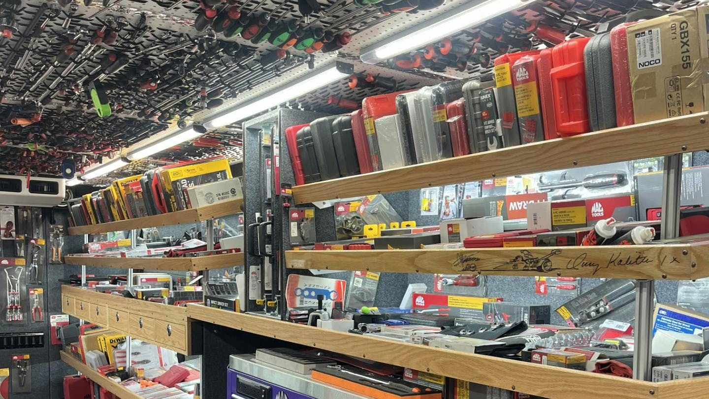 interior of a tool truck