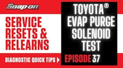 Toyota® EVAP Purge Solenoid Test | Service Resets & Relearns Toyota® EVAP Purge Solenoid Test | Service Resets & Relearns
