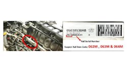 Fuel rail Julian date example. Fuel rail Julian date example.