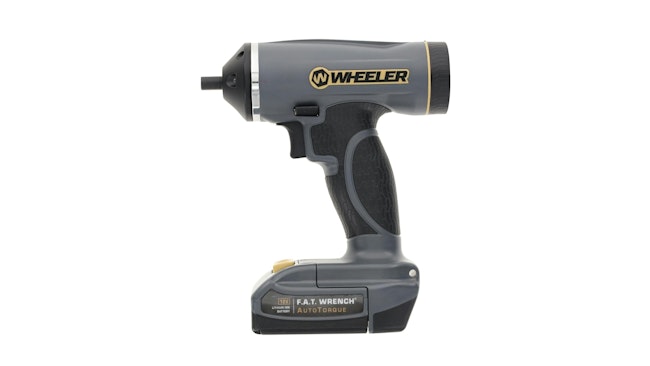 a gray cordless electric torque wrench