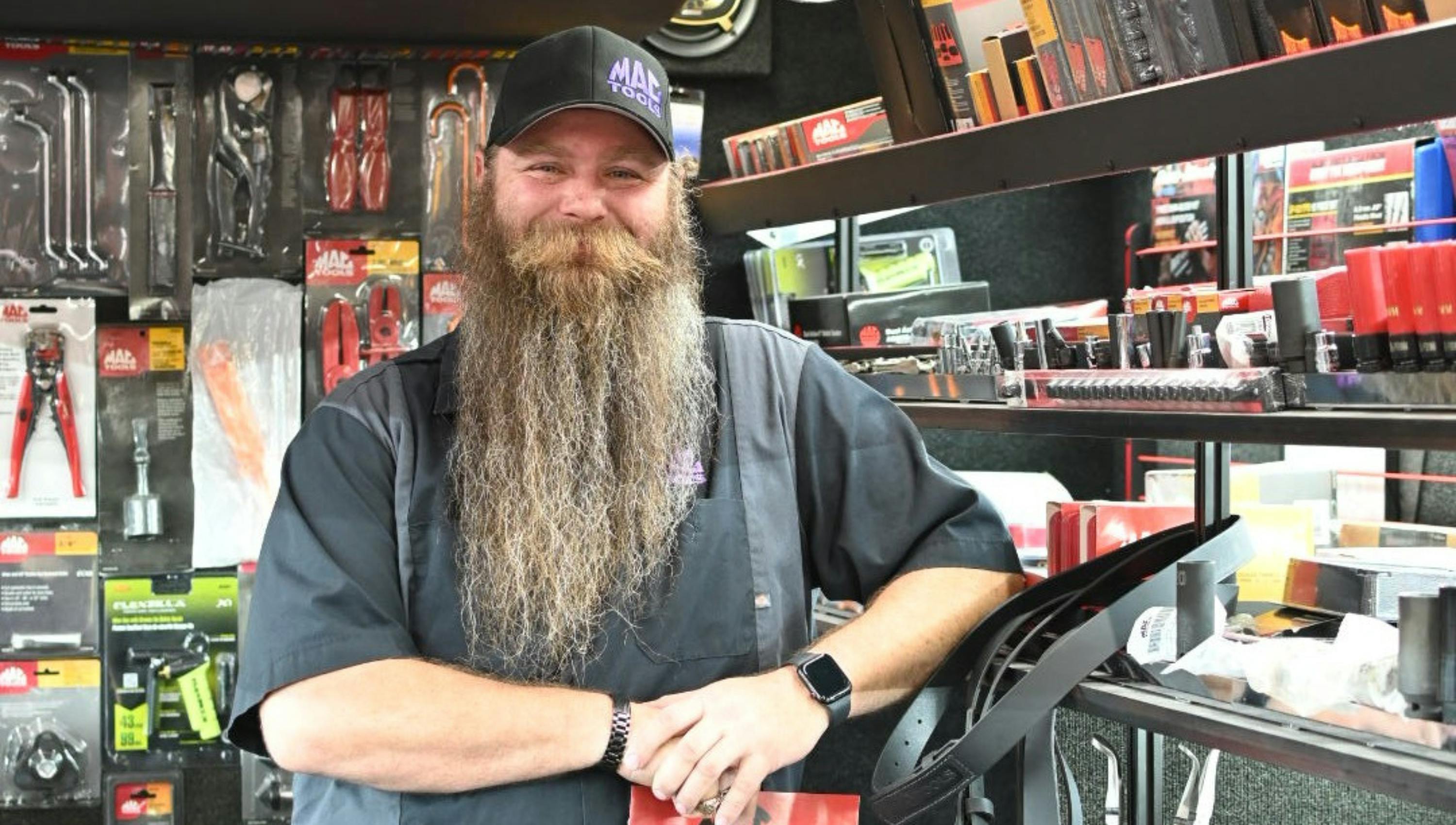 Robert Robinson inside his truck