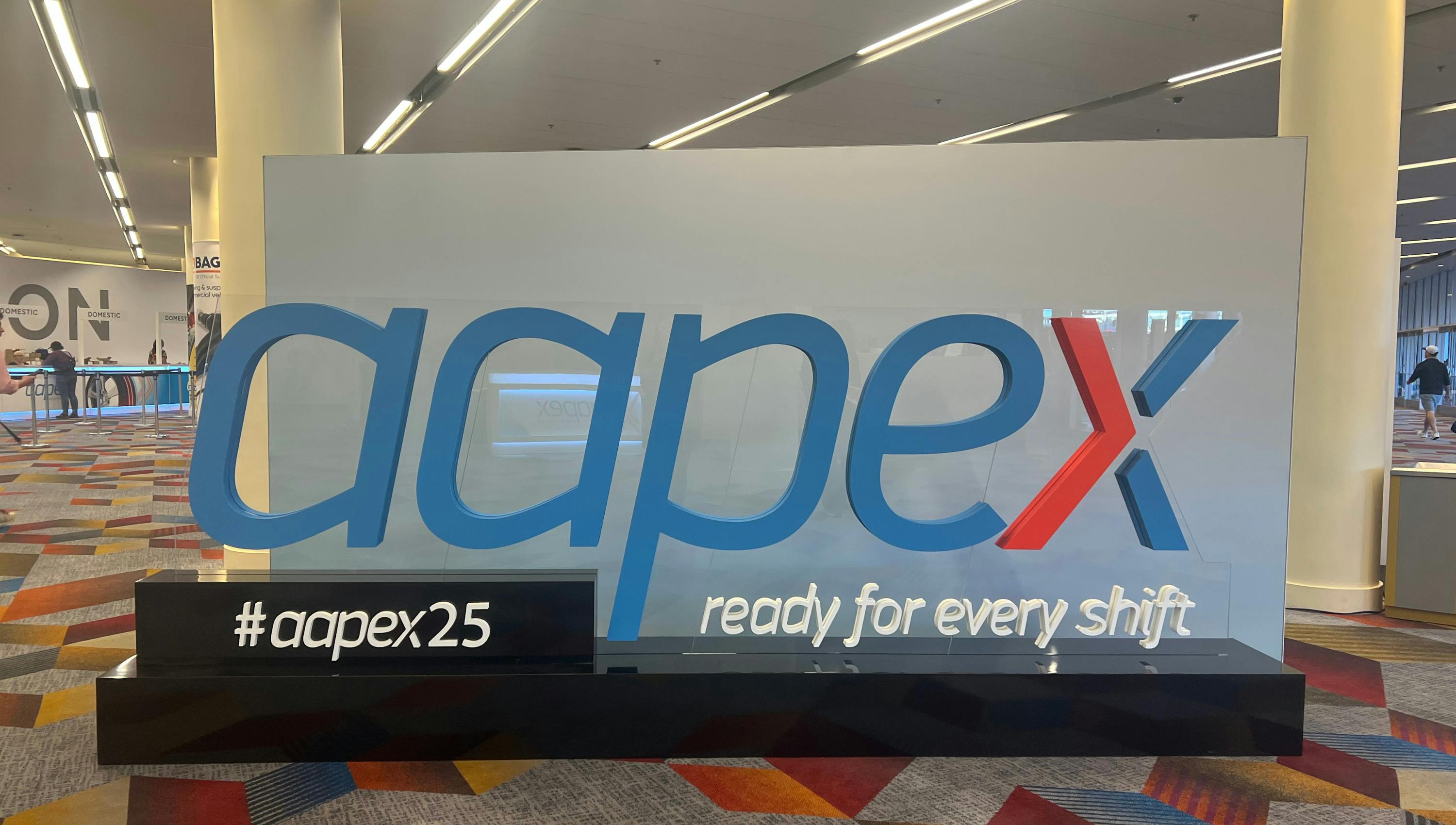 AAPEX 2025 welcome sign.