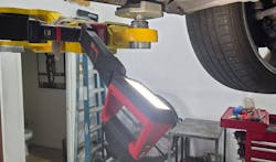 Figure 2 — Magnetic mount and adjustable LED work lights like these are becoming standard equipment in most shops nowadays Figure 2 — Magnetic mount and adjustable LED work lights like these are becoming standard equipment in most shops nowadays