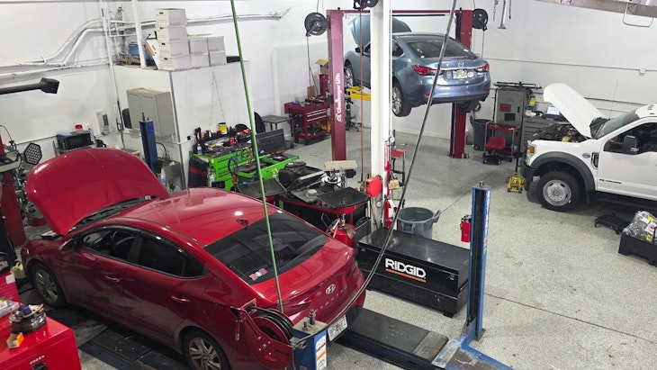 Figure 3 &mdash; Shops struggling to find reliable help should take note that no technician wants to work in a dark and dingy shop. Well-lit shops, like Assured Auto Works in Florida, set a high standard for prospective employees.