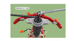 Use the special service tool and socket wrench to service the locking nut. Use the special service tool and socket wrench to service the locking nut.