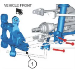 1) Rear hub support.