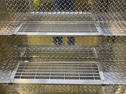 Tool truck step grates Tool truck step grates