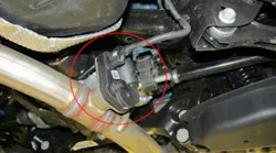 Example of a PEV, located before the muffler.