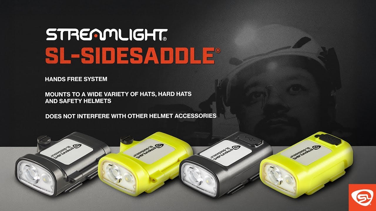 Streamlight&circledR; SL-SideSaddle&circledR; // SL-SideSaddle&circledR; USB: Hard Hat, Safety Helmet & Hat Light