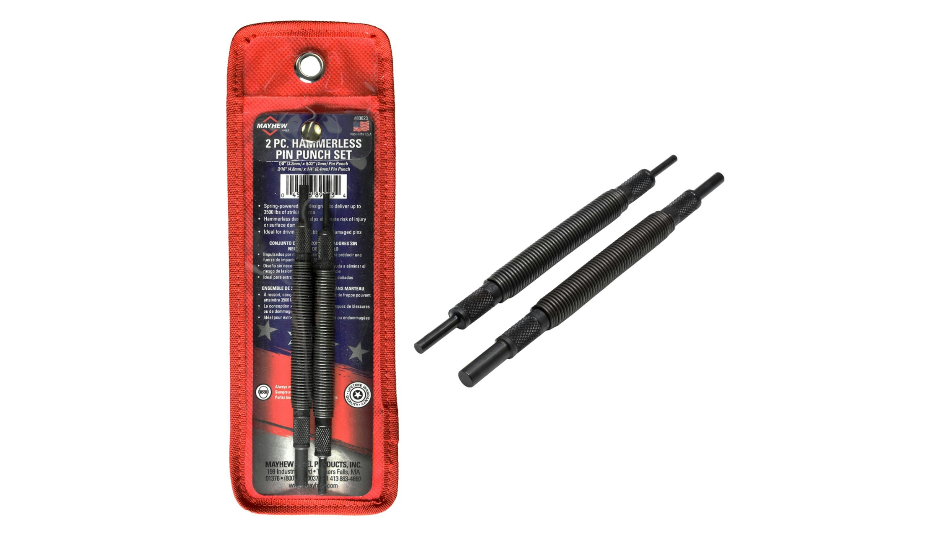 Mayhew Tools 2-pc Hammerless Pin Punch Set, No. 89023